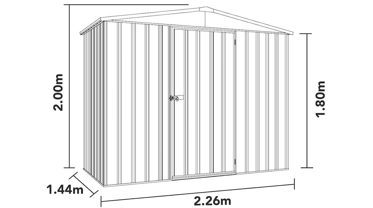 白い家と緑の庭に調和するモダンな物置小屋 おしゃれなユーロ物置で毎日を彩ろう Eemagazine